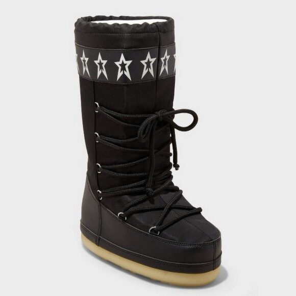 Women's Buffy Winter Boots - Wild Fable Black 7 - Picture 1 of 7